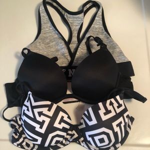 Lot of 3 PINK by Victoria’s Secret  Bras.